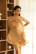 Nude Petal Dress