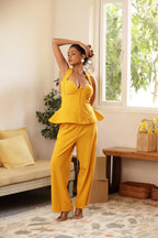 Yellow Sculpt Pants Set