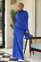 Royal Blue Drape Dress