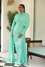 Mint Green Drape Dress