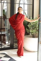 Scarlet Red Drape Dress