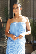 Powder Blue Drape Dress