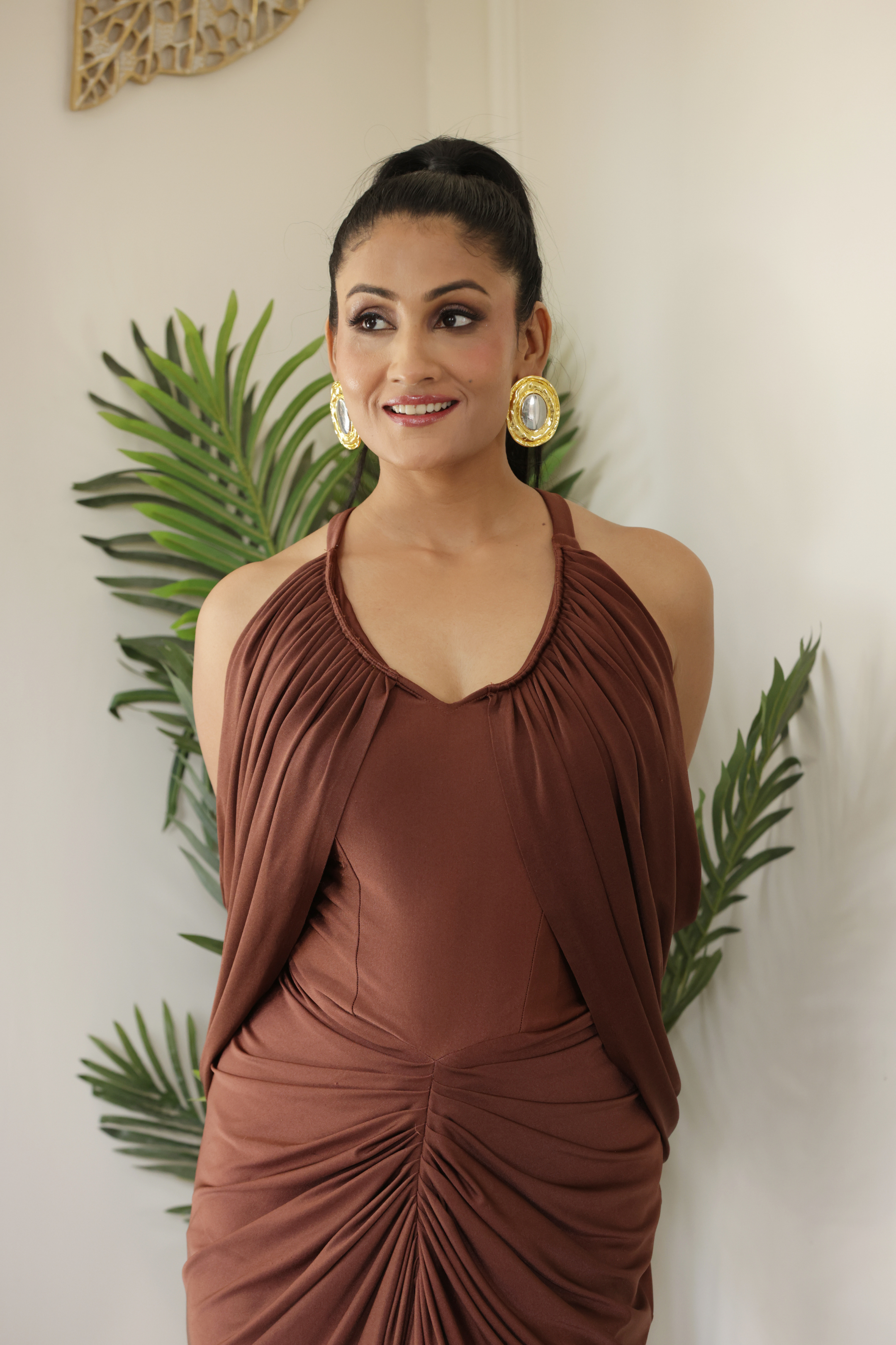 Mocha Drape Dress