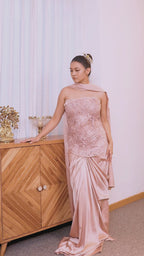 Blush Drape Saree Set